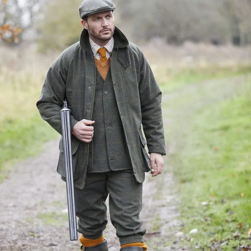 Alan Paine Rutland Tweed Mens Shooting Coat - Seaweed