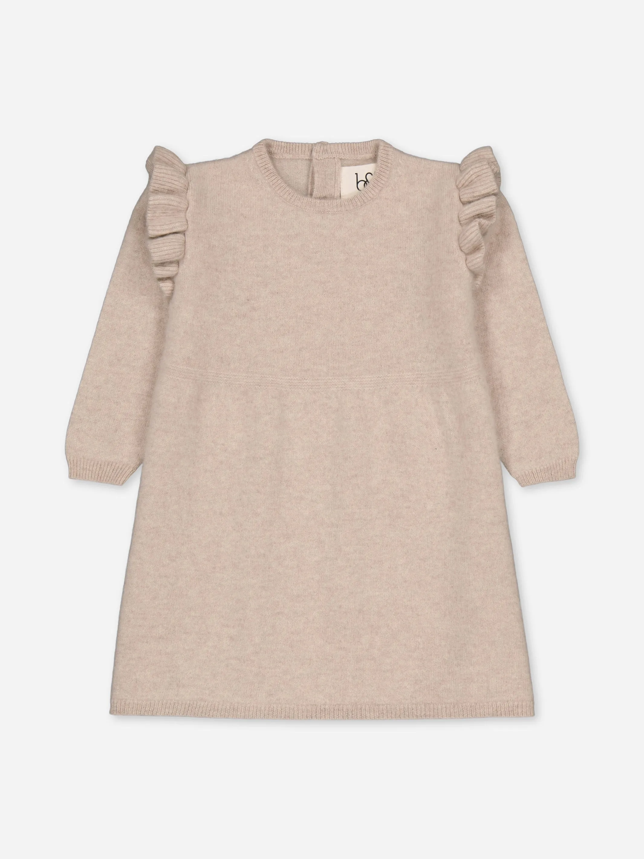 BABY RUFFLED DRESS BEIGE