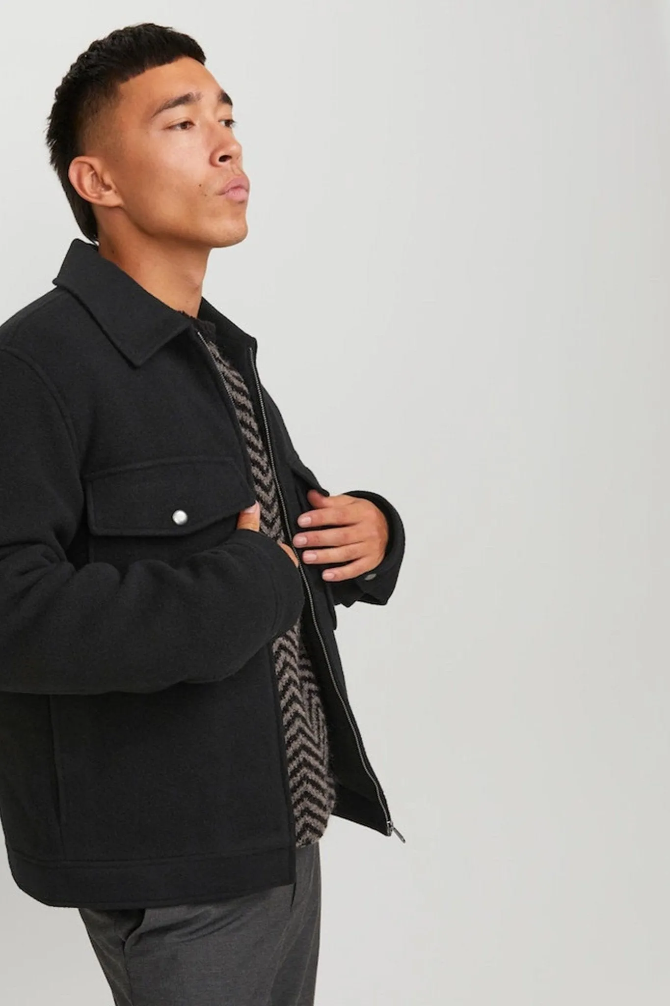 Baxter Wool Jacket - Sort