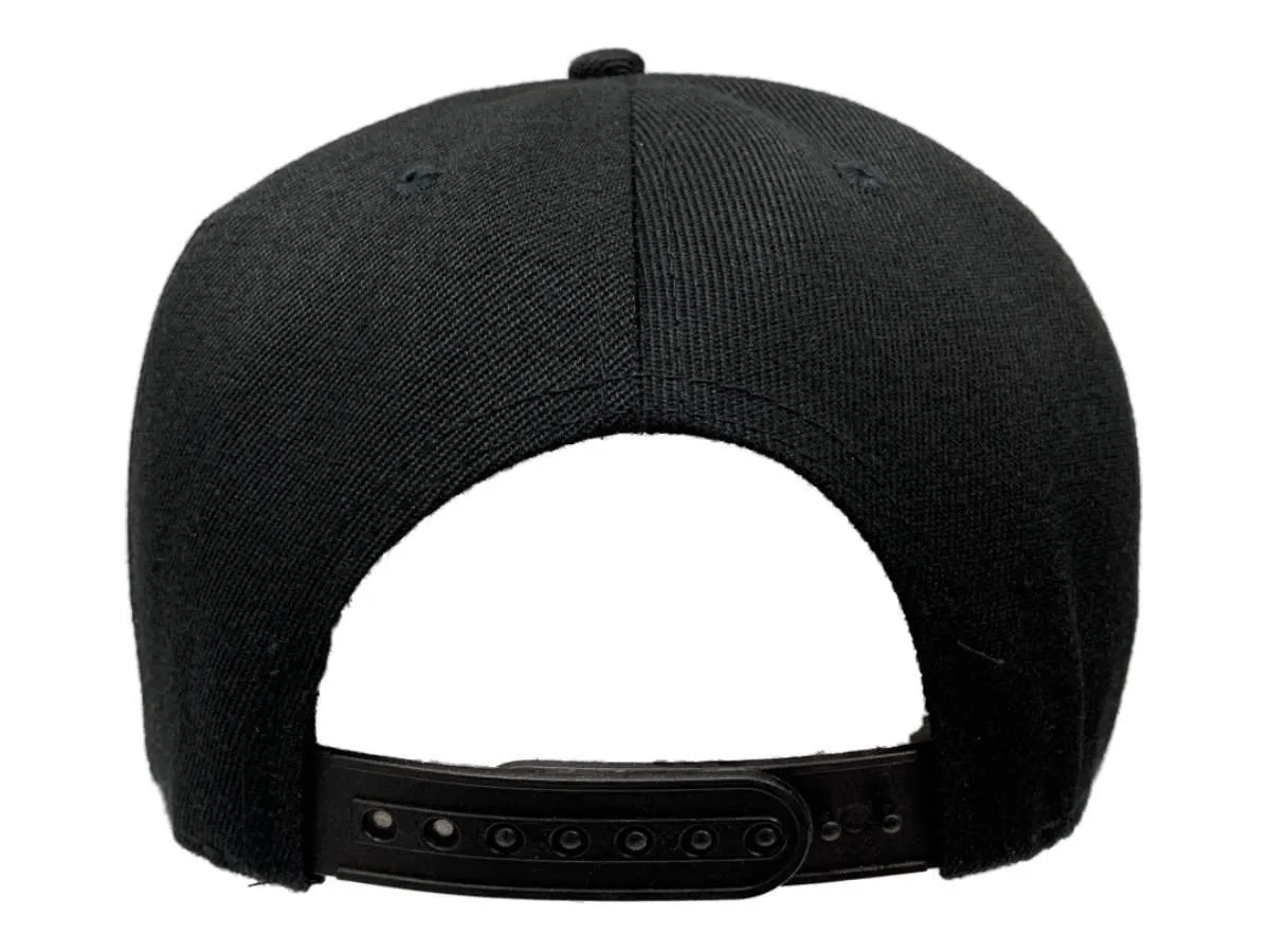Boss XM Black & White Structured Adjustable Snapback Flat Bill Hat Cap