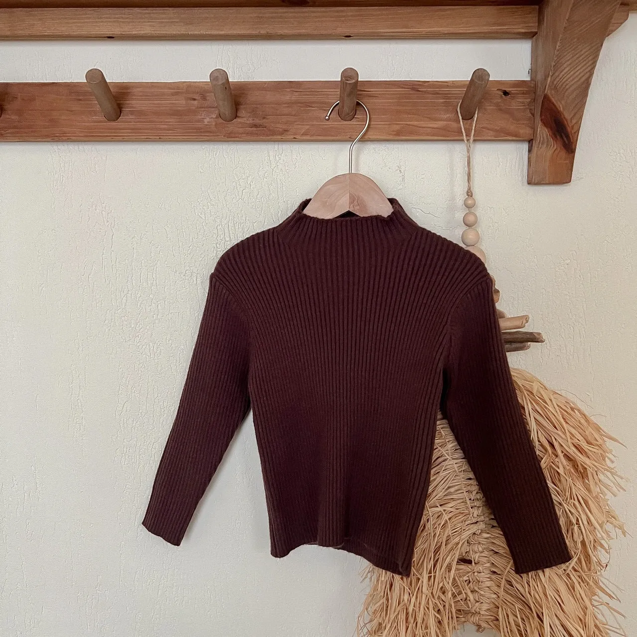 Children's Sweater 2024 Winter New Children's Solid Color Versatile Bottom Sweater Boys and Girls Warm High Neck Bottom