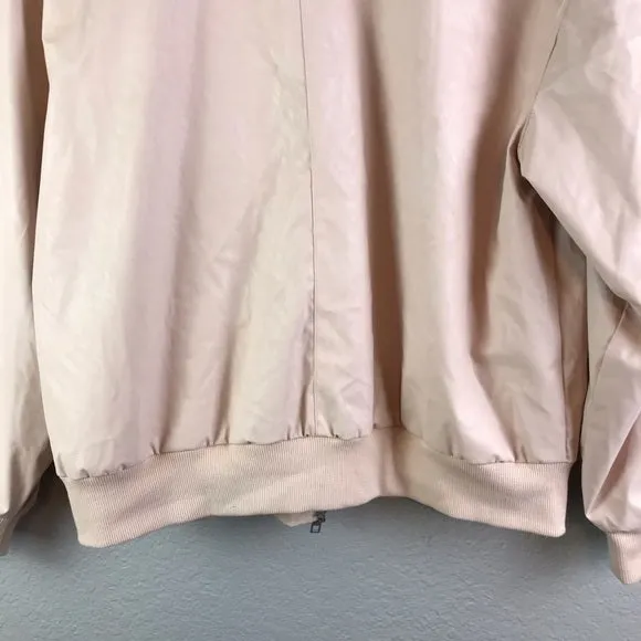 Faux Leather Bomber Jacket