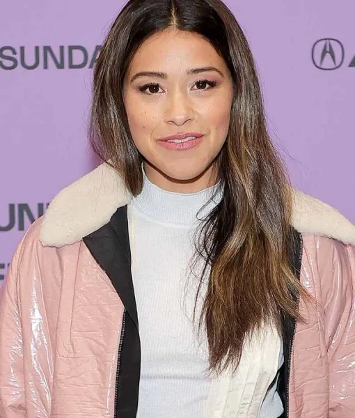 Gina Rodriguez Leather Coat