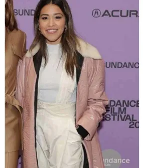 Gina Rodriguez Leather Coat