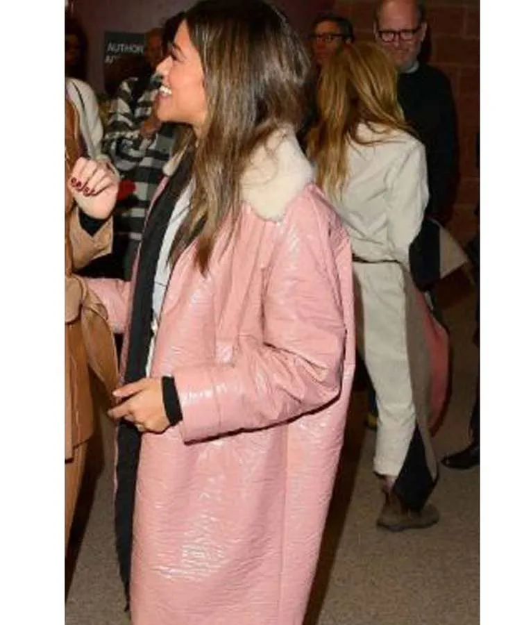 Gina Rodriguez Leather Coat