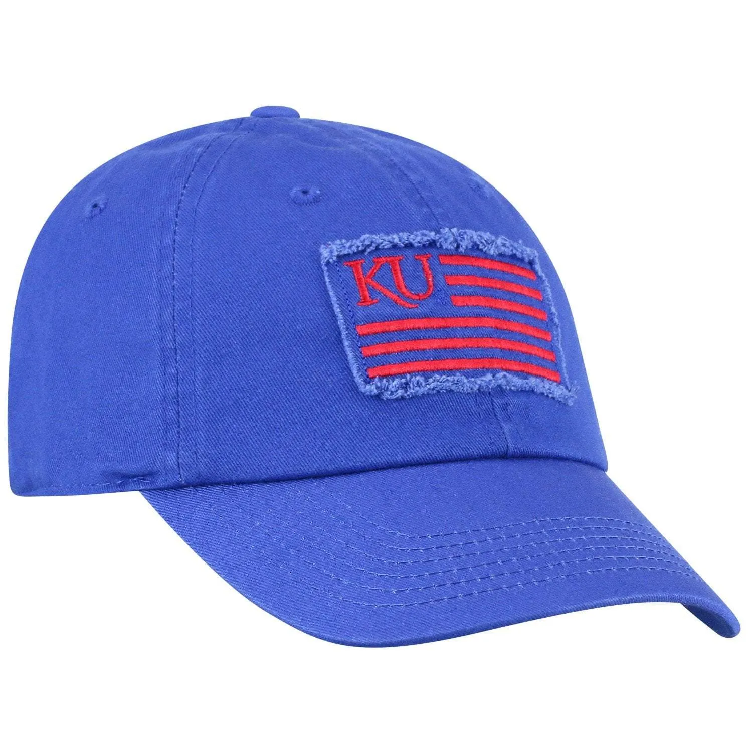 Kansas Jayhawks TOW Blue "Flag 4" Crew Adj. Relax Hat Cap