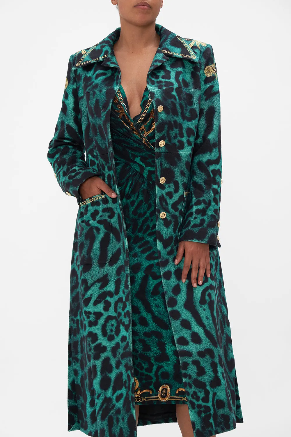 LONG BUTTON FRONT COAT SING MY SONG