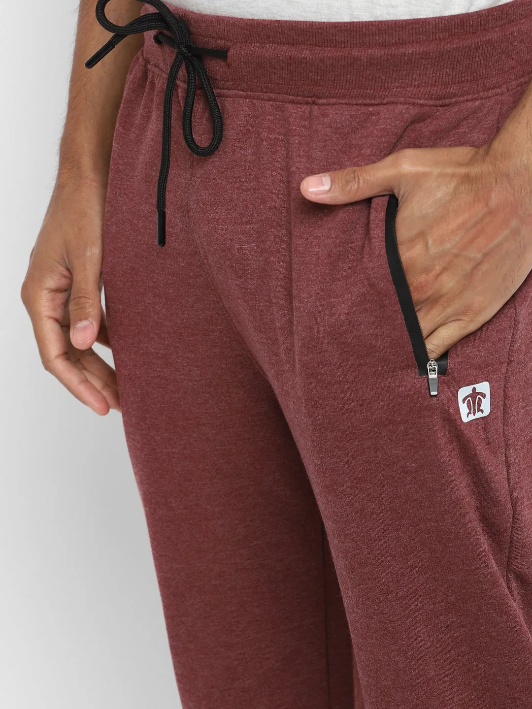 Maroon Melange Joggers