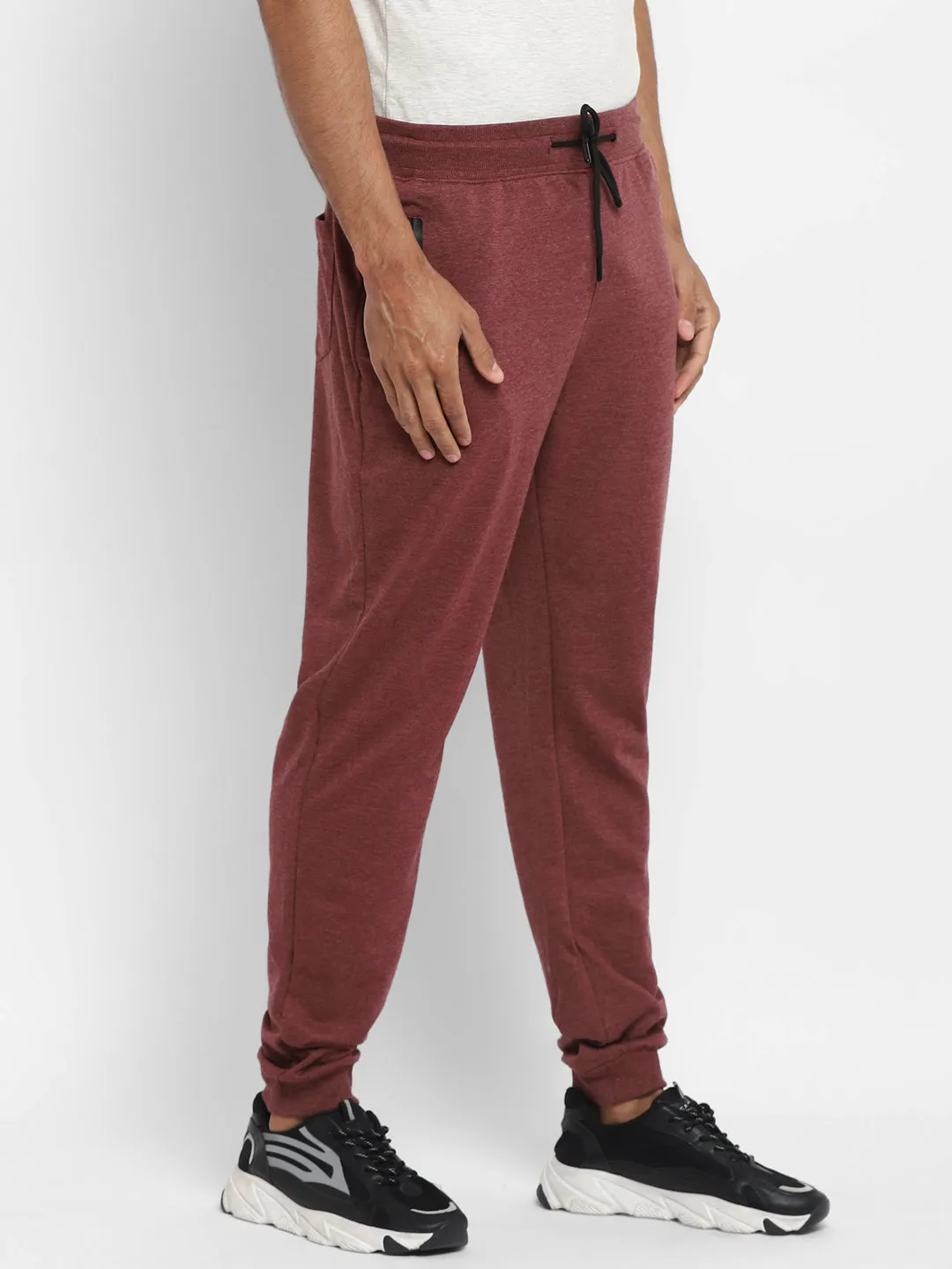 Maroon Melange Joggers