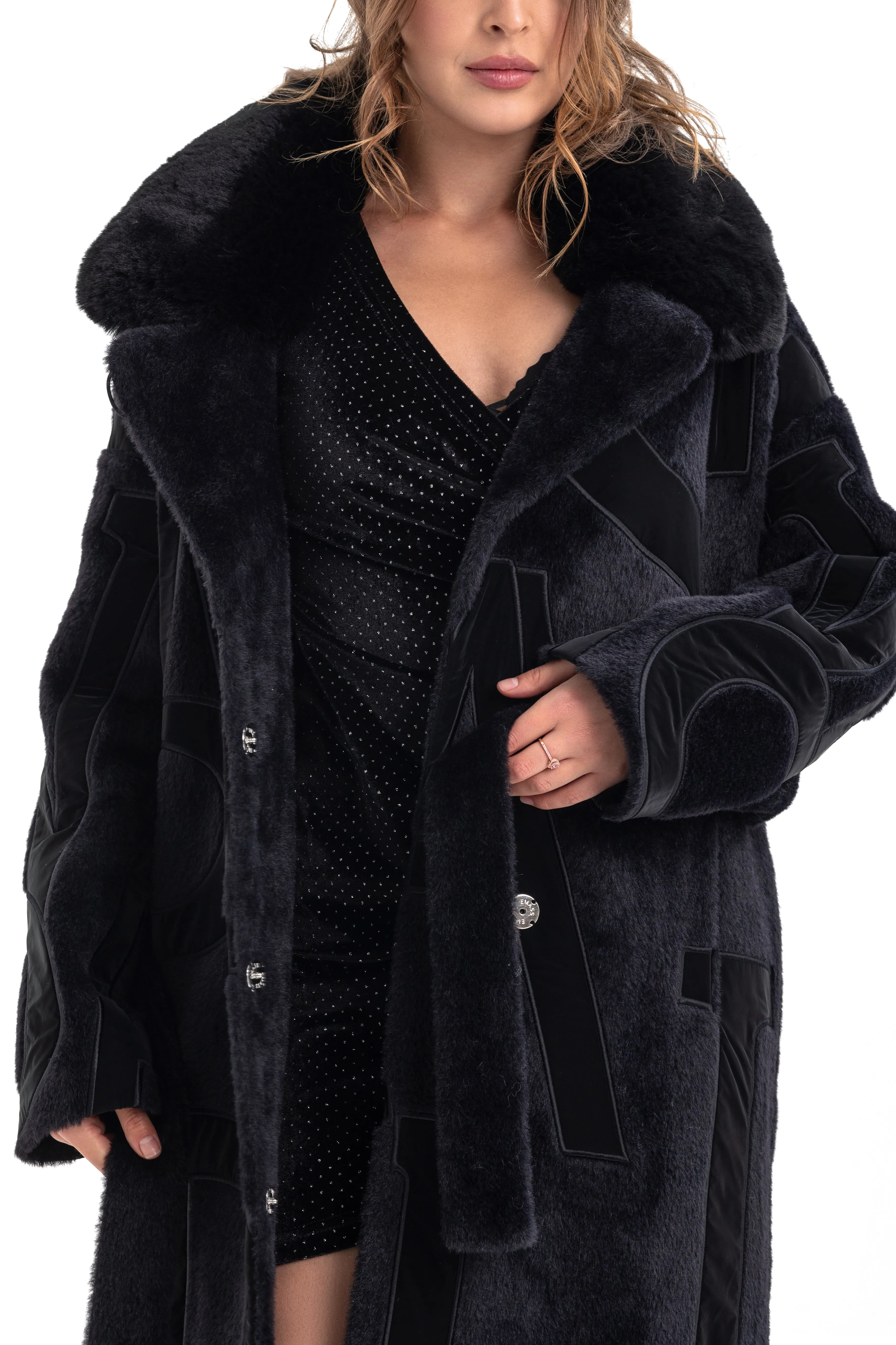 Maru Wool Blend Intarsia Winter Coat