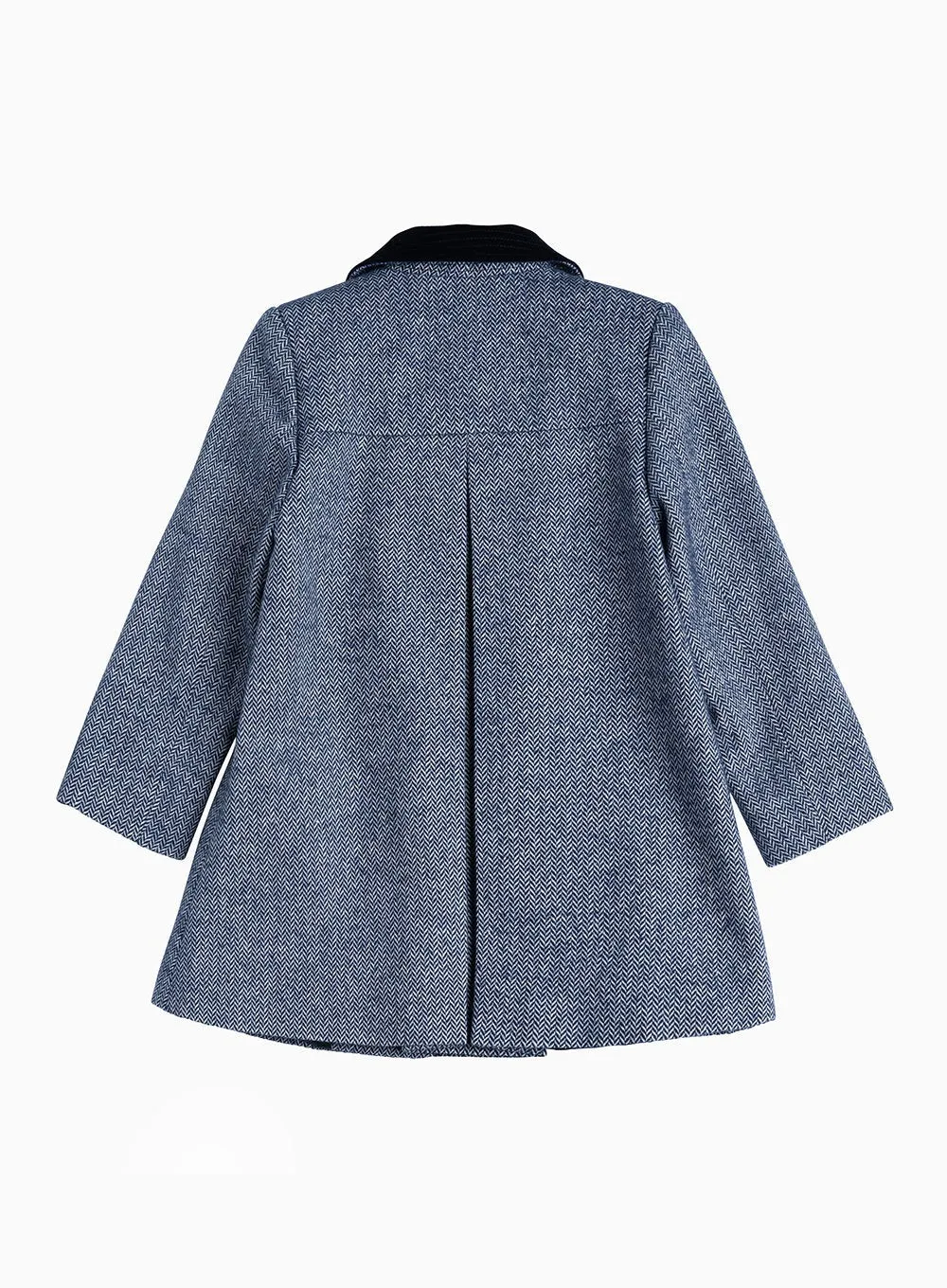 Matilda Swing Coat in Navy Herringbone