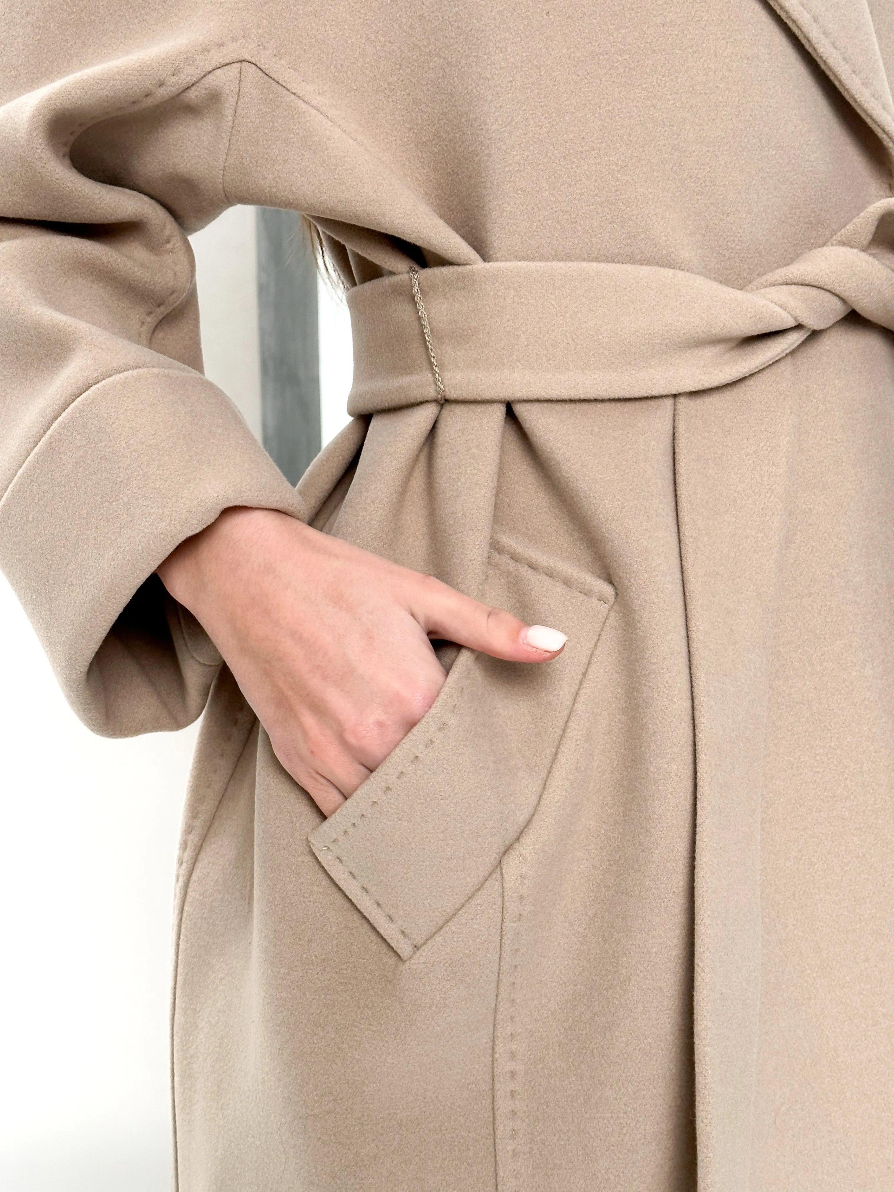 Monique Tailored Cashmere Wool Blend Coat