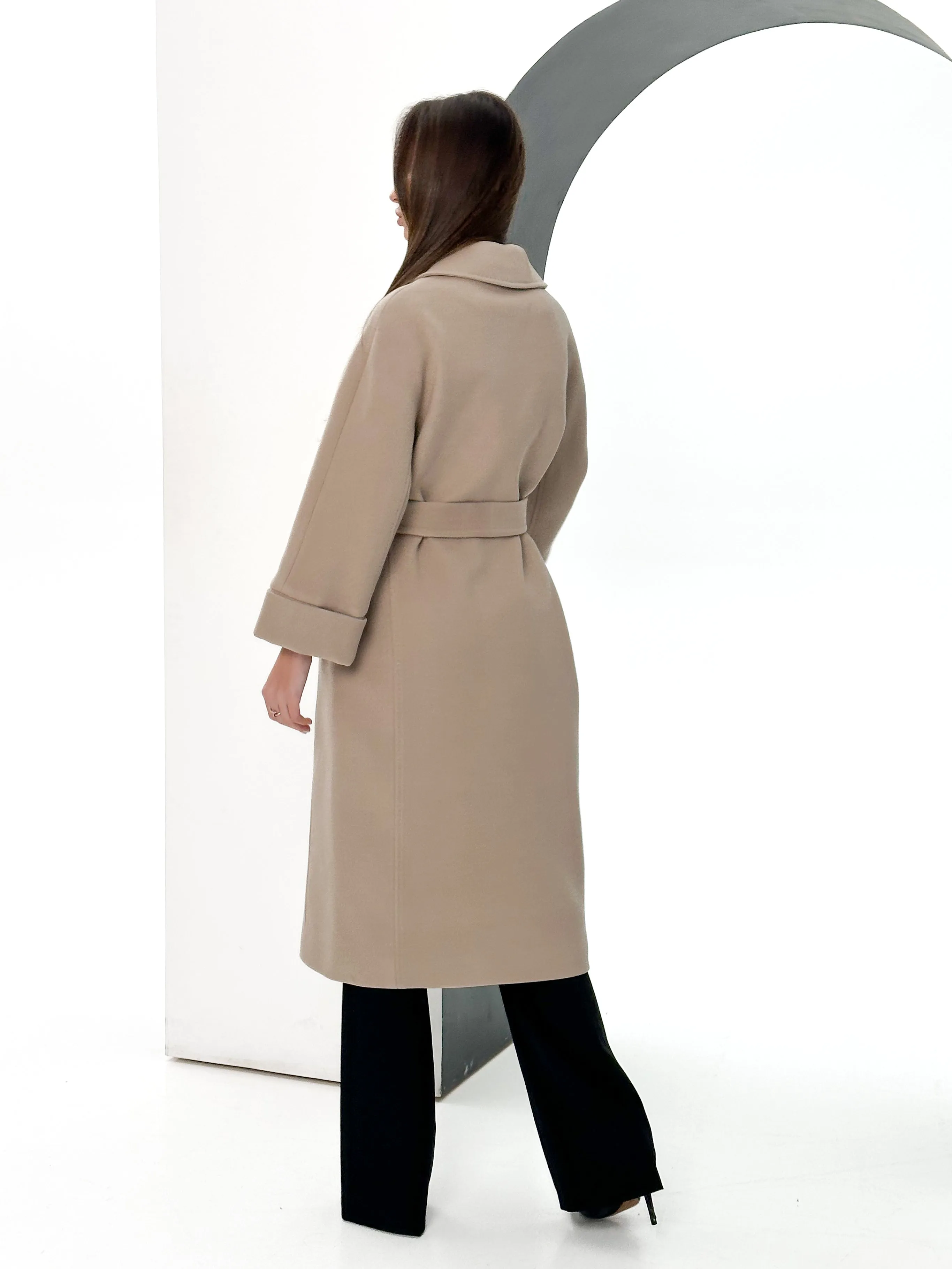 Monique Tailored Cashmere Wool Blend Coat