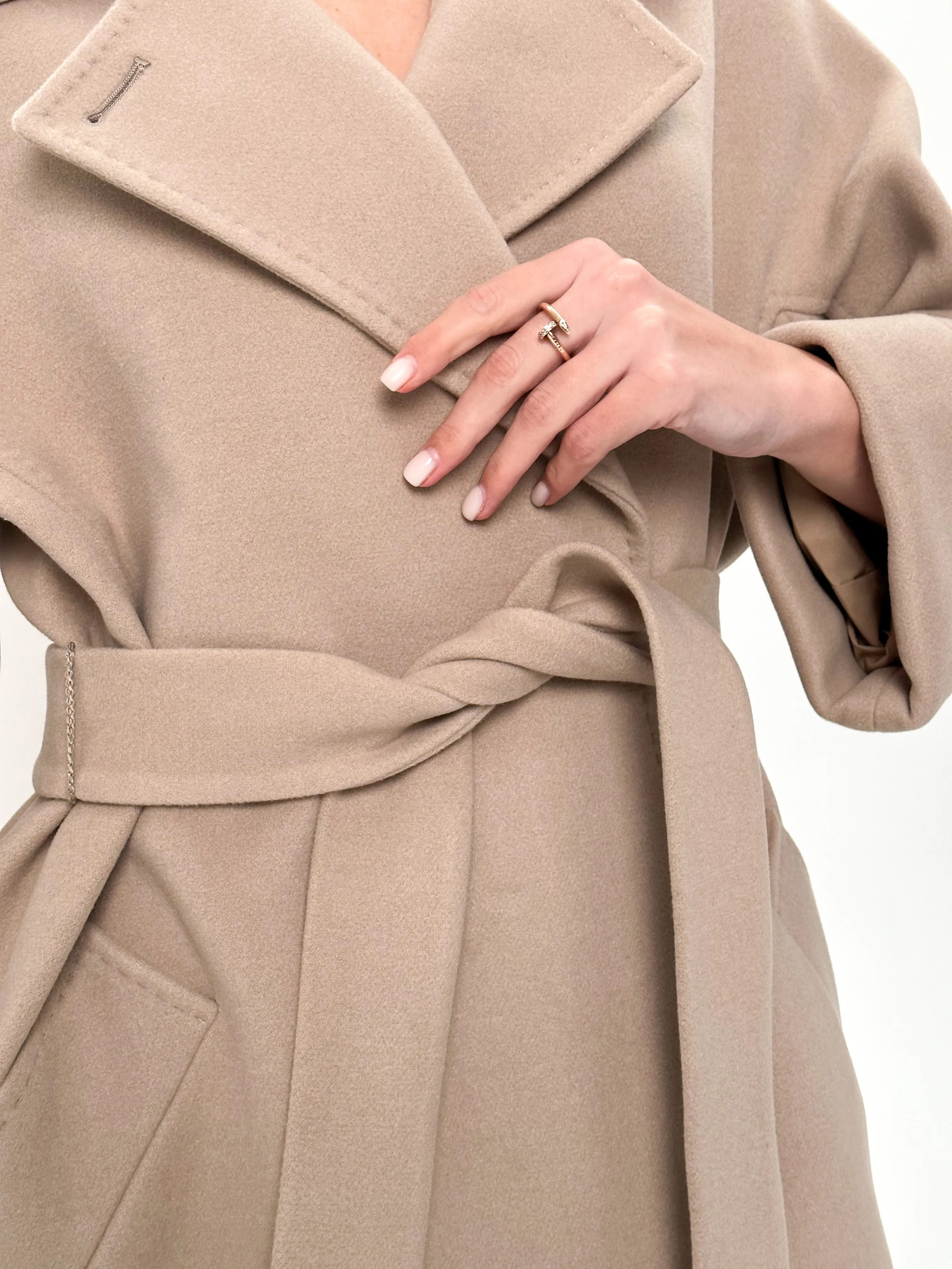 Monique Tailored Cashmere Wool Blend Coat