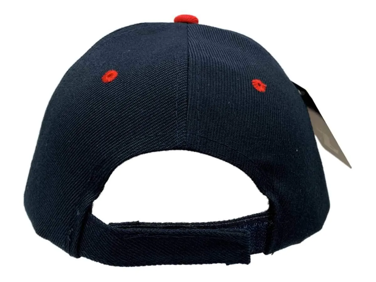 New York "NY" XM Navy & Red Semi-Structured Adjustable Strap Hat Cap AA675