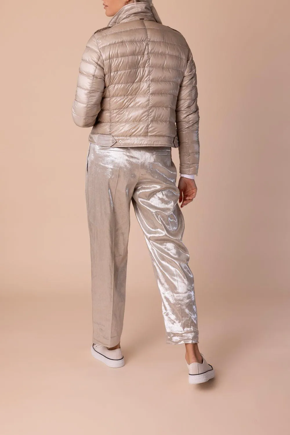 Nylon Moto Jacket - Chantilily