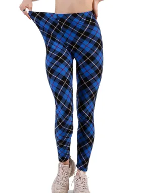 Patterned Print Vintage Elastic Leggins - Colorful