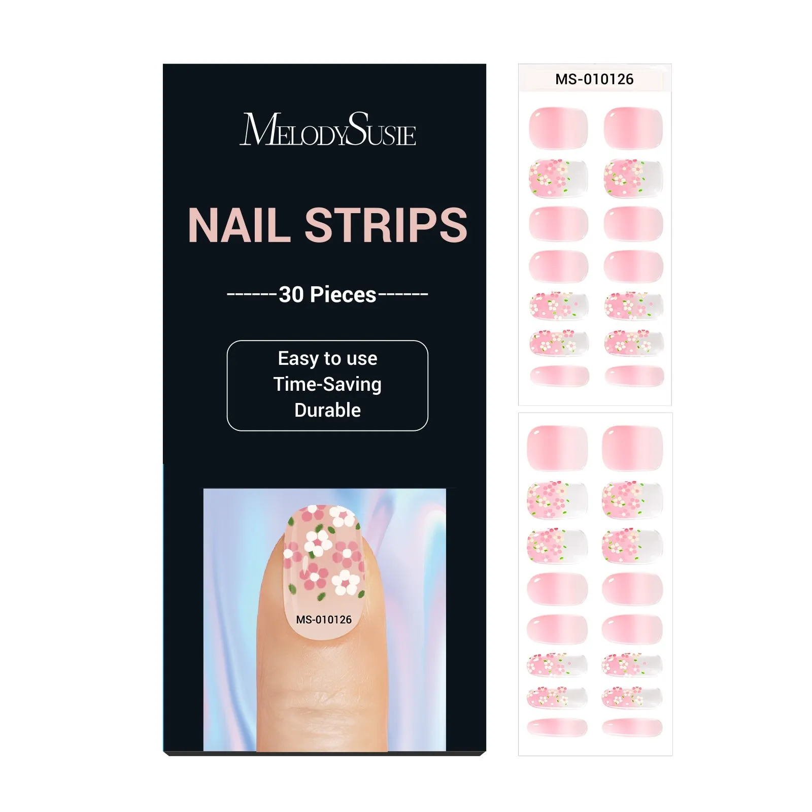 Semi Cured Gel Nail Strips Gift Box