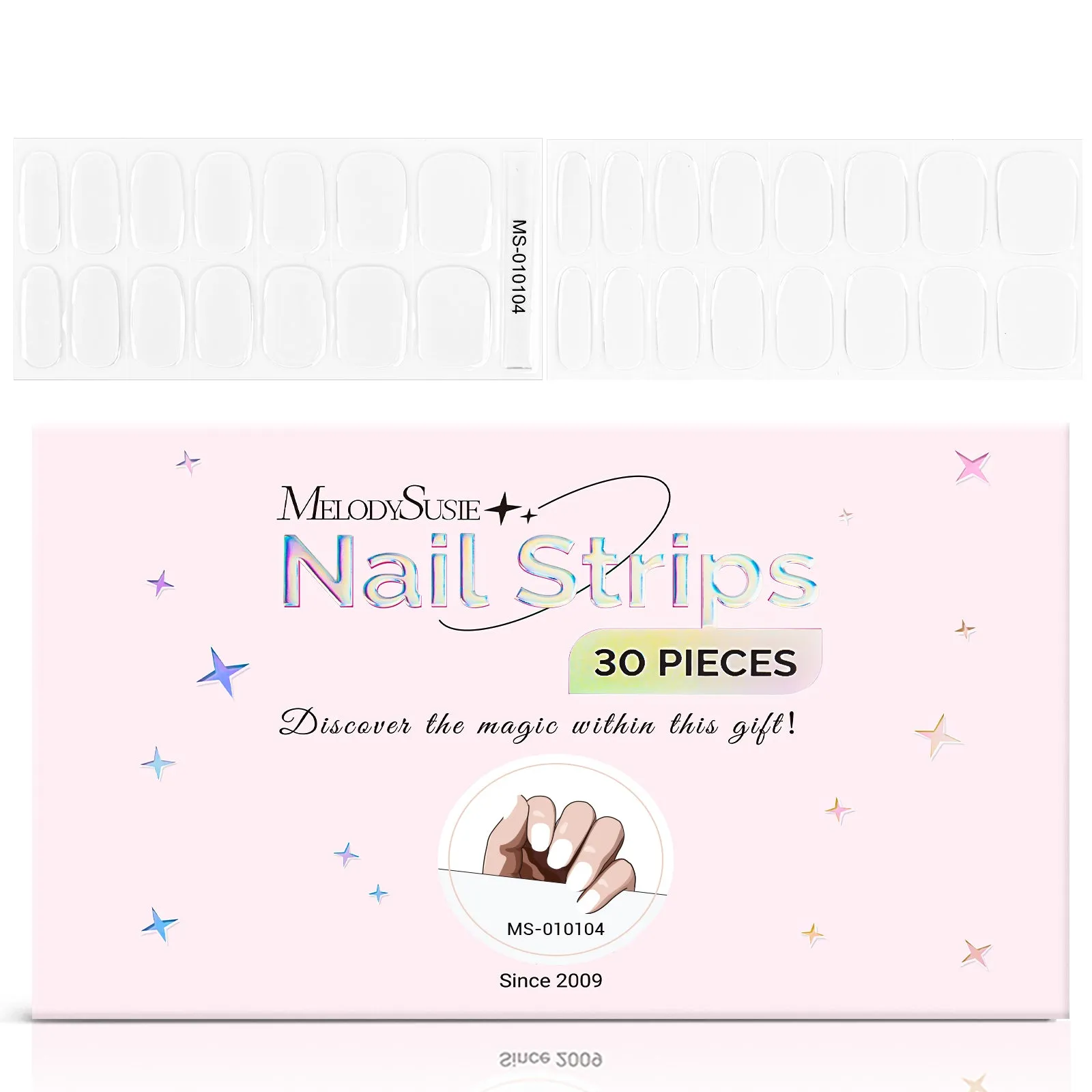 Semi Cured Gel Nail Strips Gift Box
