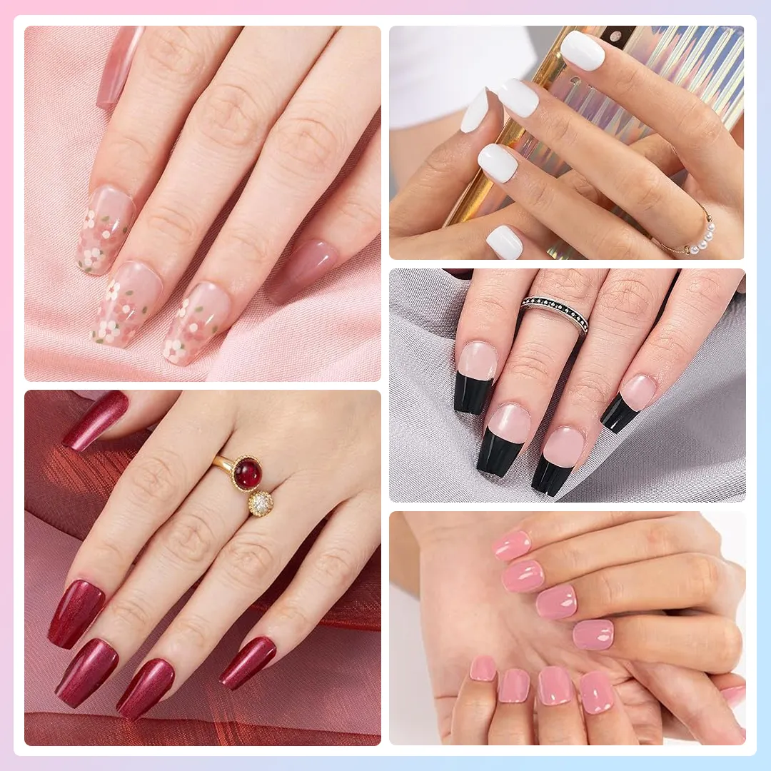 Semi Cured Gel Nail Strips Gift Box