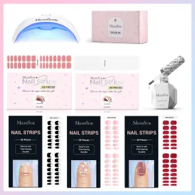 Semi Cured Gel Nail Strips Gift Box