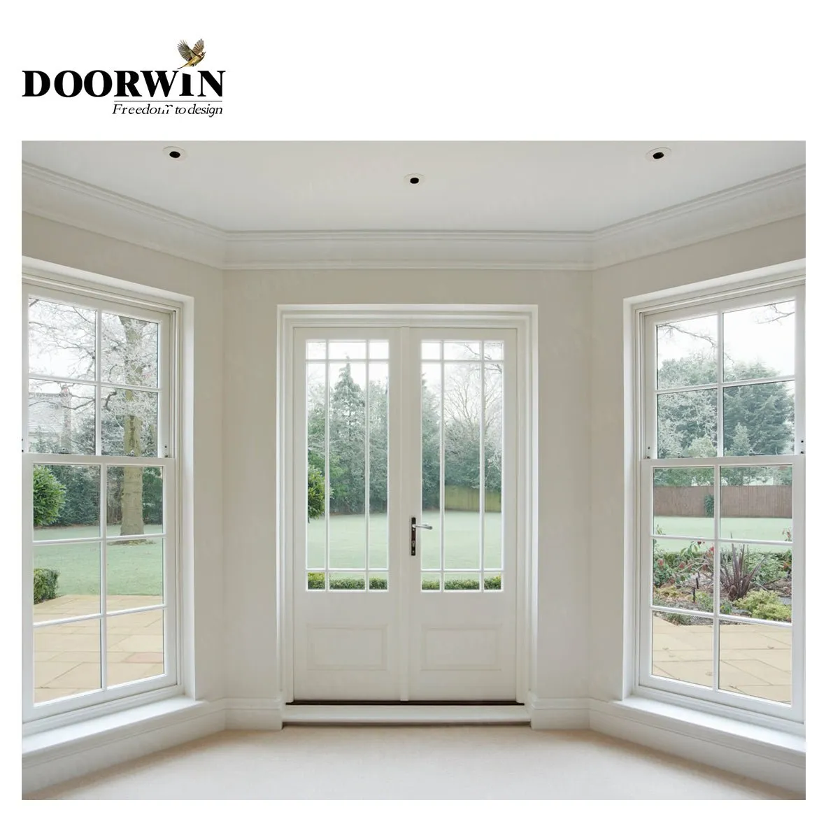 USA	Huntington Beach New Arrival Casement doors and windows with double glass thermal profile door hollowby Doorwin