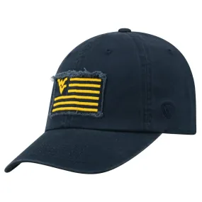 West Virginia Mountaineers TOW Navy "Flag 4" Crew Adj. Relax Hat Cap