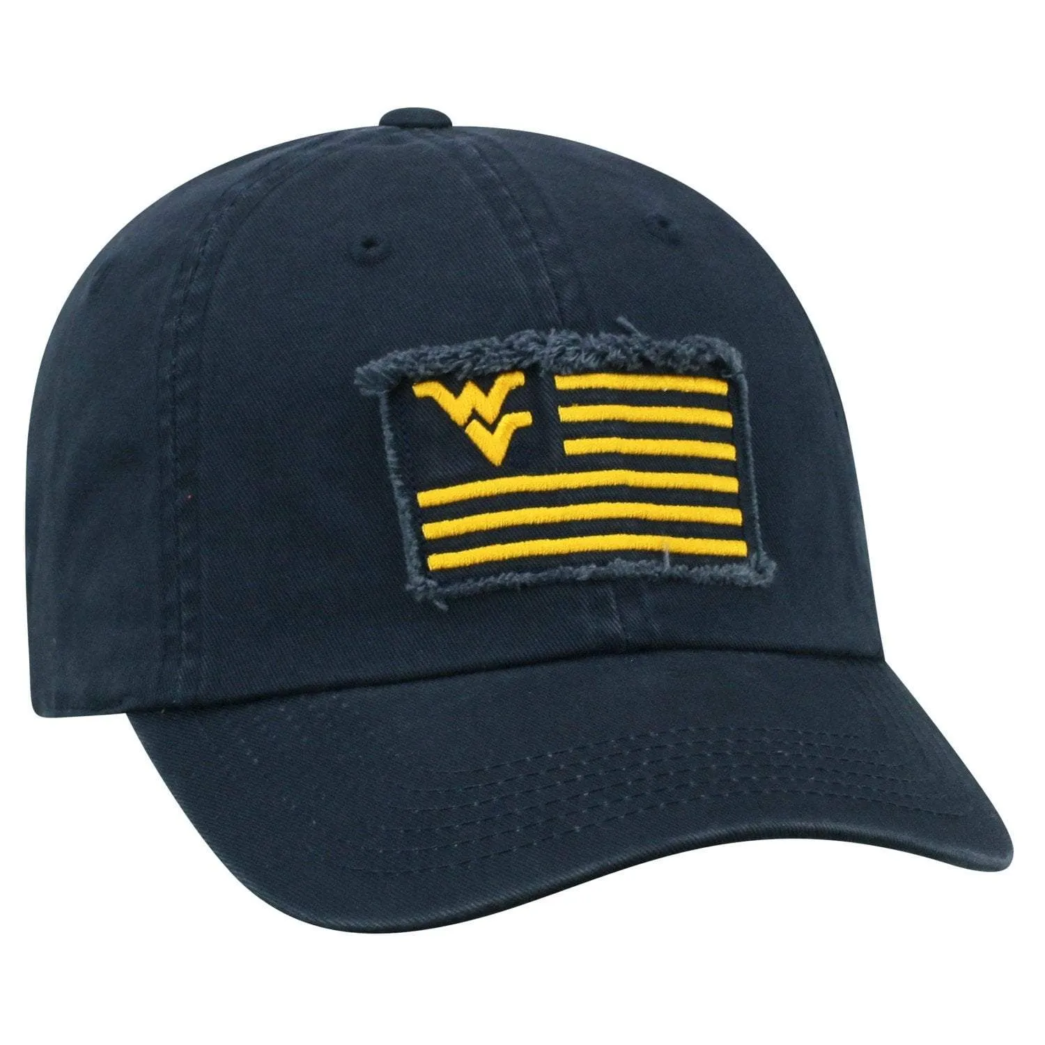 West Virginia Mountaineers TOW Navy "Flag 4" Crew Adj. Relax Hat Cap