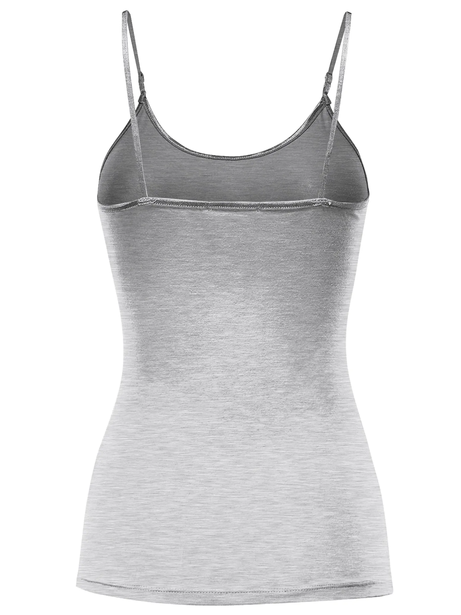 Women's Basic Solid Camisole Adjustable Spaghetti Strap Top (FWT1008)