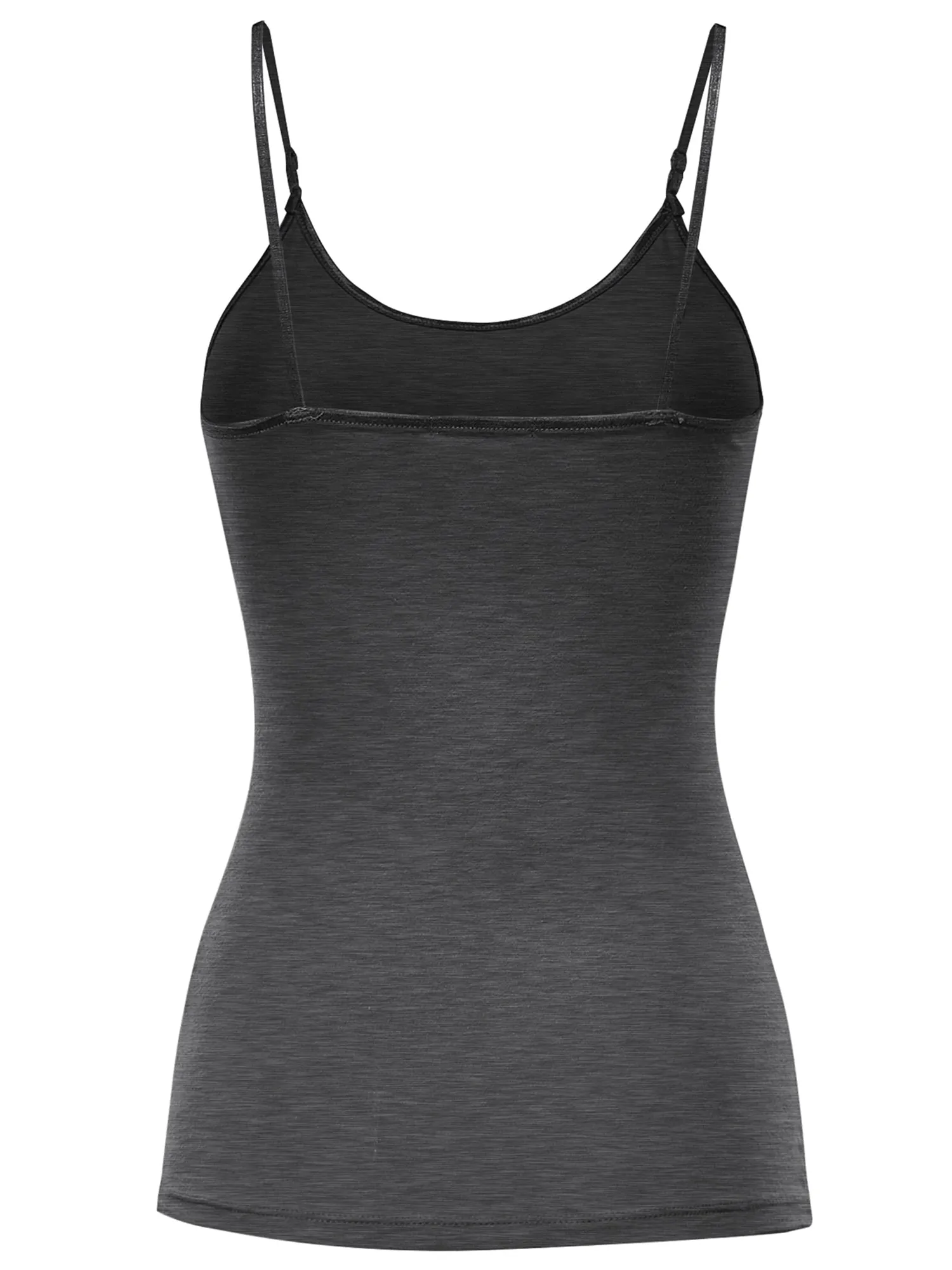 Women's Basic Solid Camisole Adjustable Spaghetti Strap Top (FWT1008)