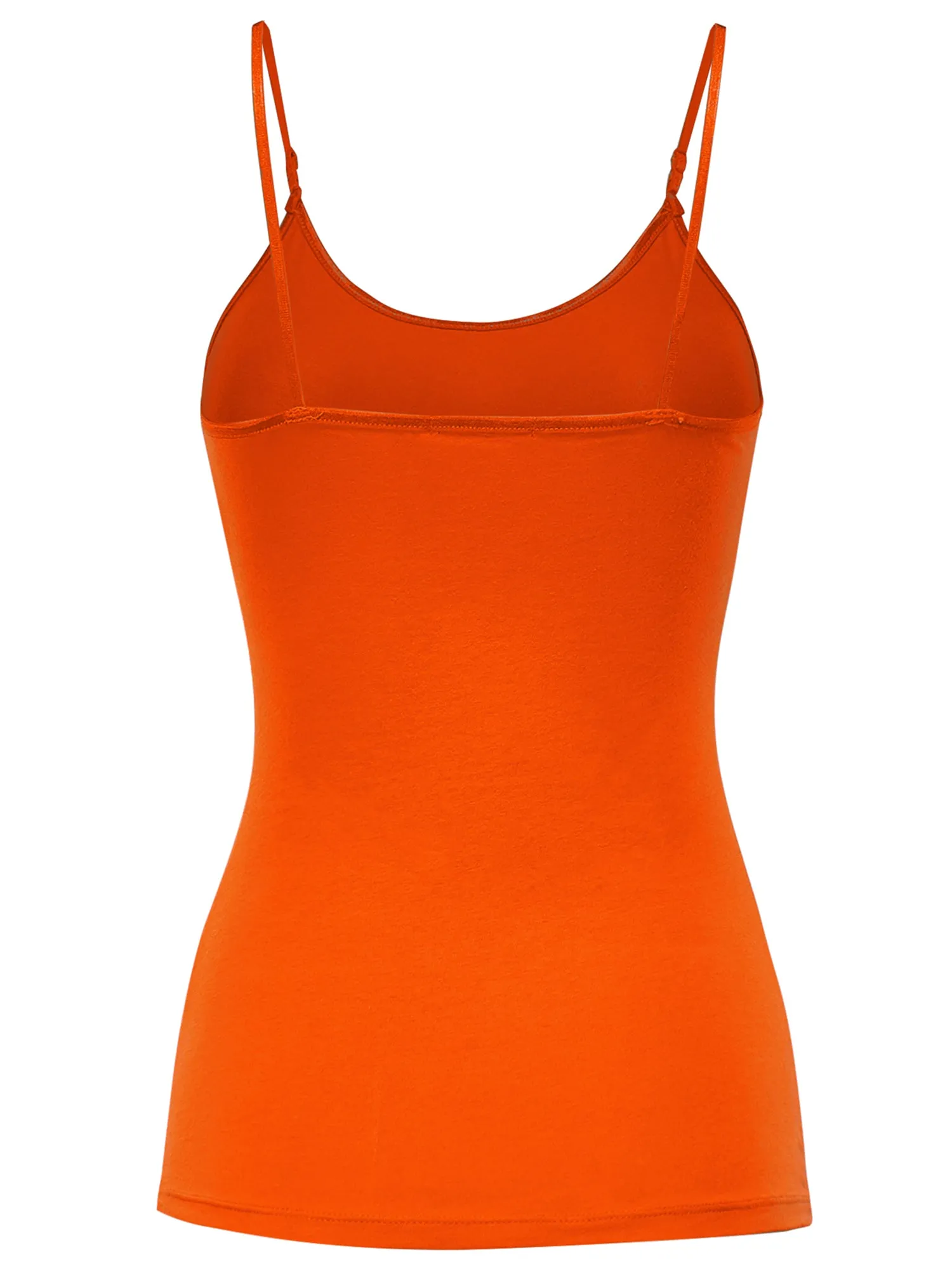 Women's Basic Solid Camisole Adjustable Spaghetti Strap Top (FWT1008)