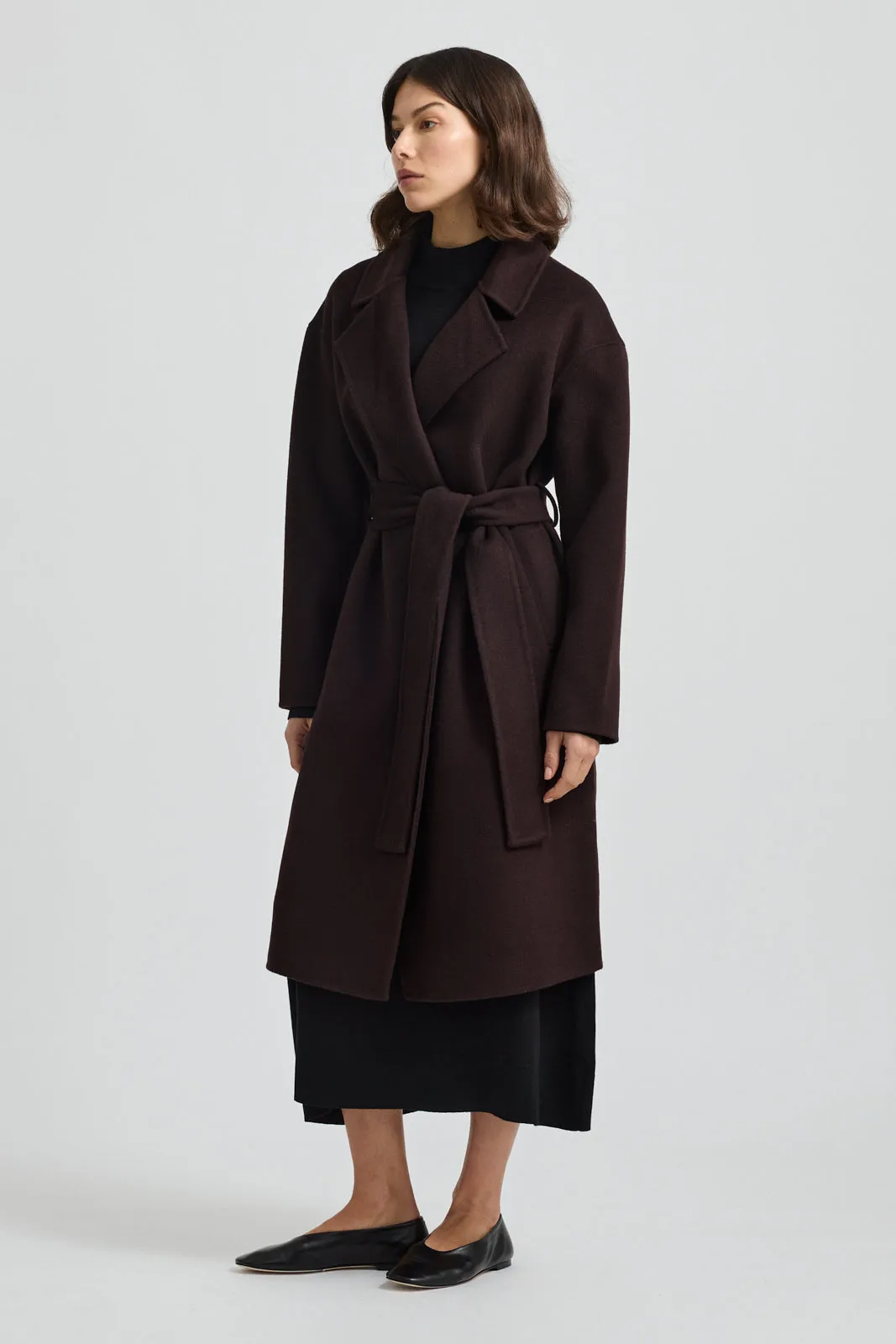 WRAP WOOL COAT